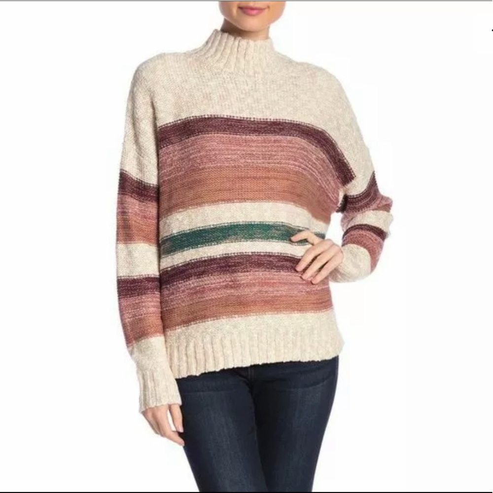 Melrose and market striped turtle neck US XL